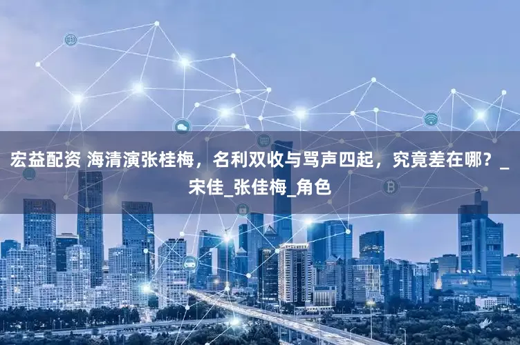 宏益配资 海清演张桂梅，名利双收与骂声四起，究竟差在哪？_宋佳_张佳梅_角色